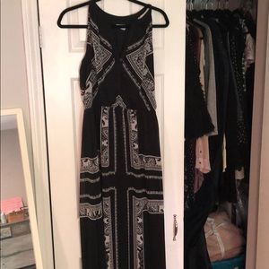 Black and white maxi dress